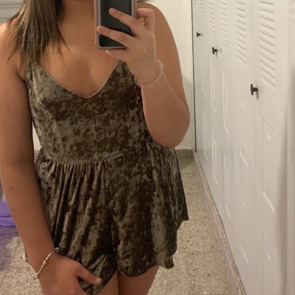 velvet romper pacsun
